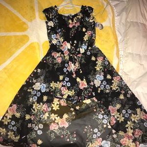 Floral print jumpsuit with shorts